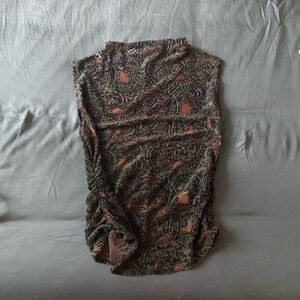 Devoted High Neck velvet sheer top - NWOT
